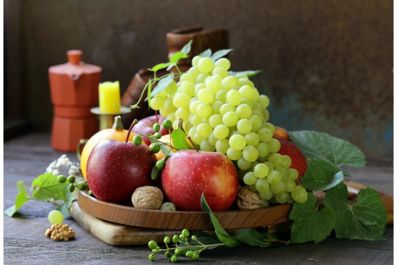 fruit and grapes